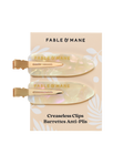 Crease-less Cream Acetate Marbled Clips