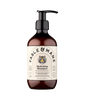 A bottle of Fable & Mane Hydrating Shampoo with a black pump dispenser and a cream-colored label featuring a tiger illustration, set against a plain white background.
